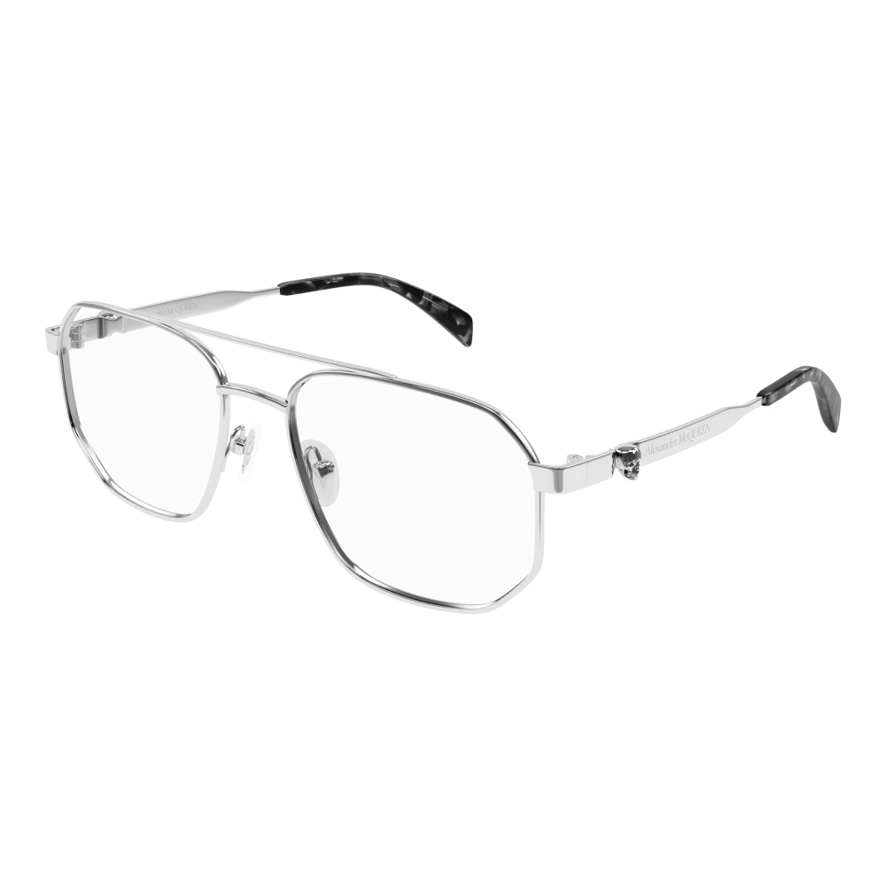 Alexander Mcqueen Unisex Silver Eyewear Frames Sunglasses