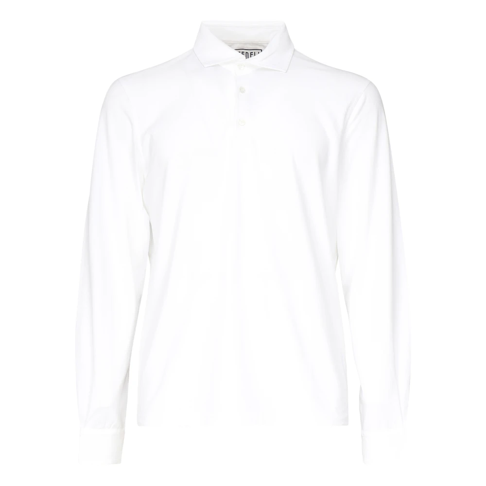 Fedeli Witte T-shirts en Polos met Kraag White Heren