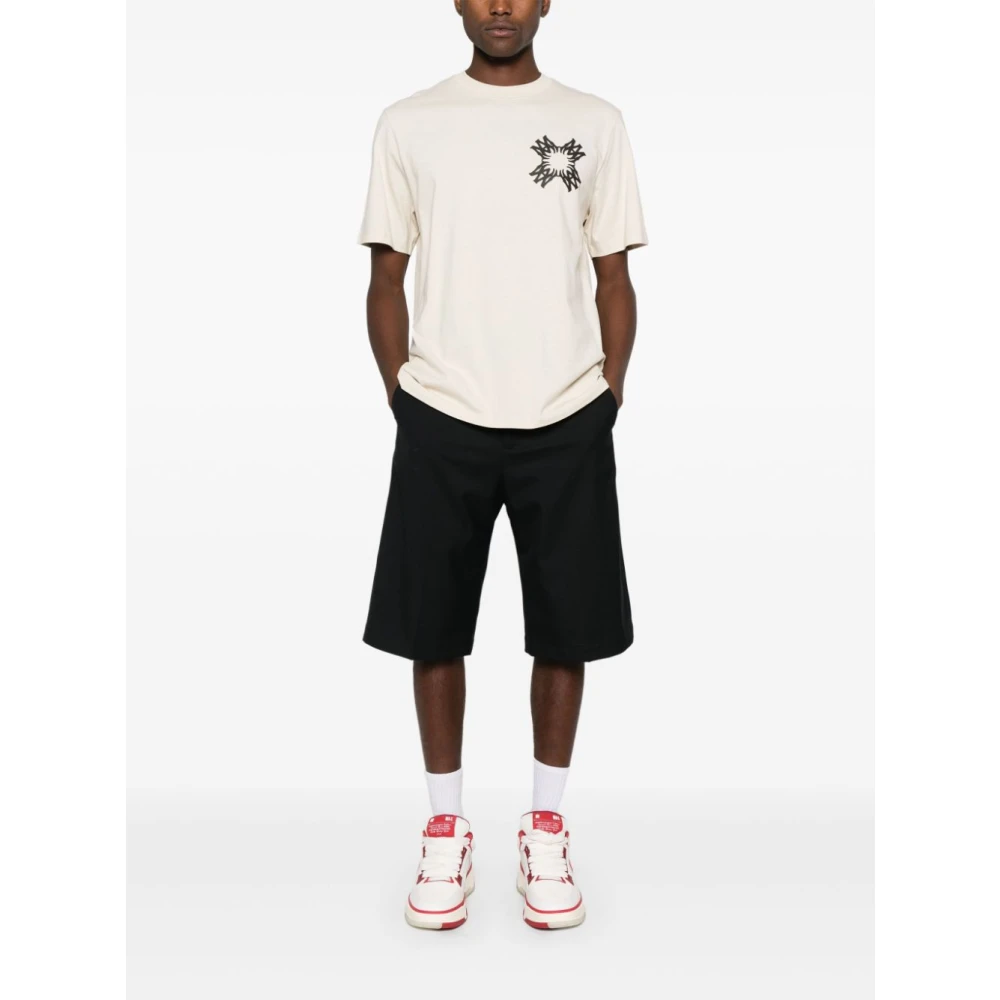 Amiri Beige Quad Monogram T-shirt Beige Heren