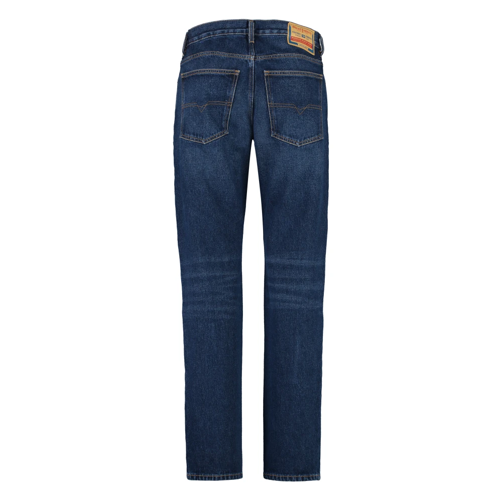 Diesel Klassieke Denim Jeans met Metalen Details Blue Heren