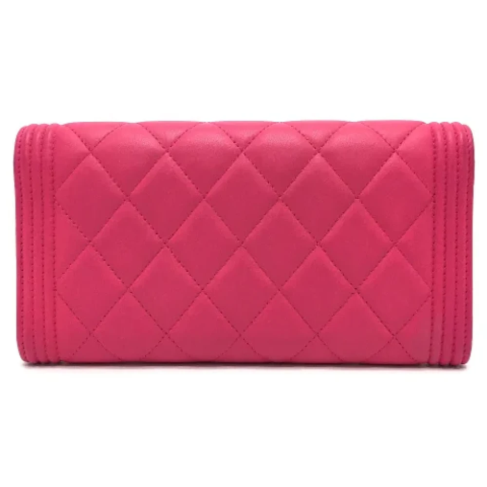Chanel Vintage Pre-owned Leather wallets Pink Dames