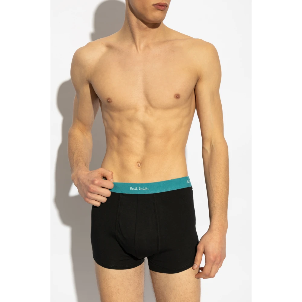 Paul Smith Driepak katoenen boxershorts Black Heren