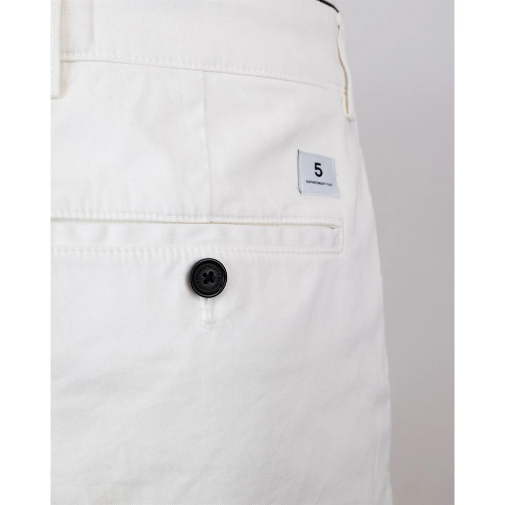 Department Five Witte Bermuda Shorts met ritssluiting White Heren