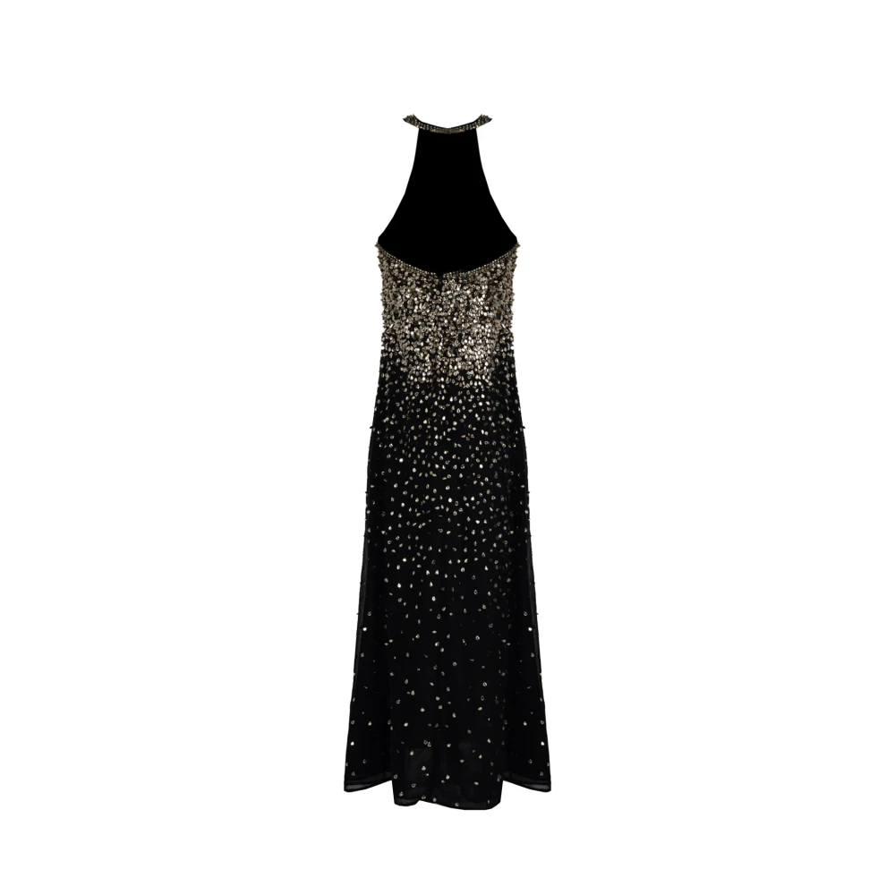 pinko Elegante Jurk met Fonkelende Details Black Dames