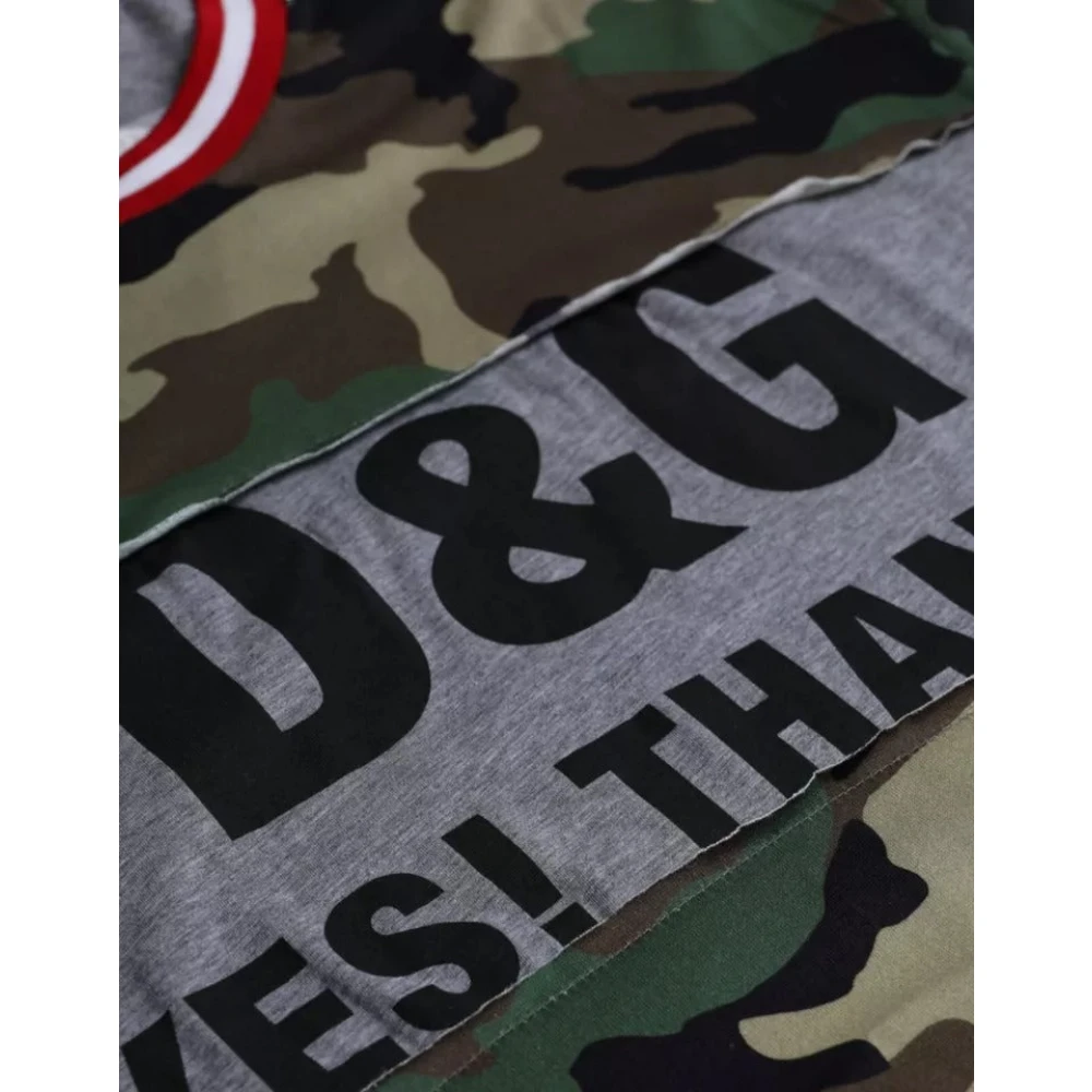 Dolce & Gabbana Camouflage Ronde Hals Heren T-shirt Multicolor Heren
