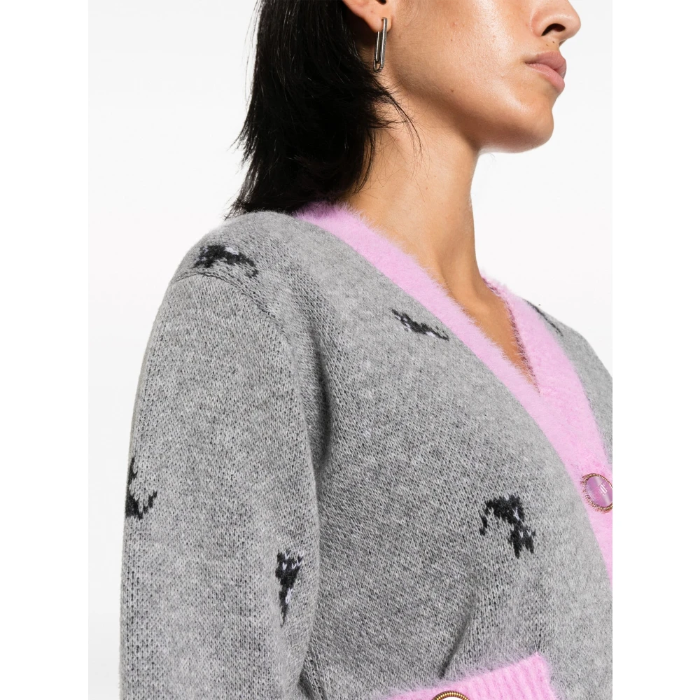 Gcds Grijze Gebreide Vest Gray Dames