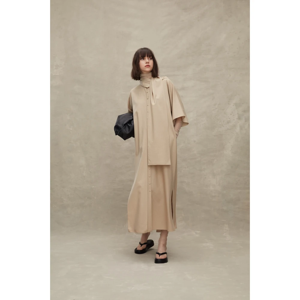 Cortana Kurta beige wollen jurk Beige Dames