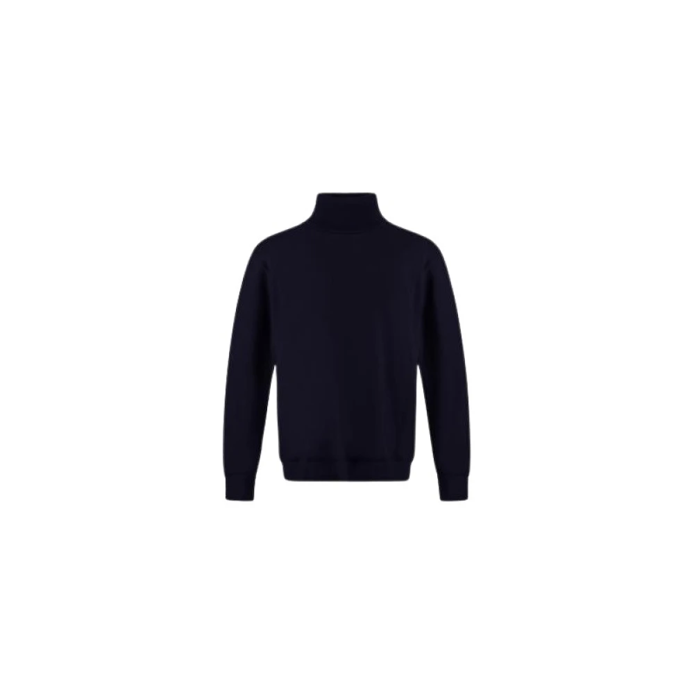 Herno Wol wollen trui met turtleneck Blue Heren