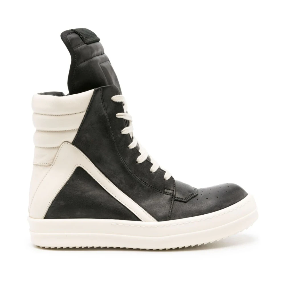 Rick Owens Zwarte Geobasket Sneakers Black Dames