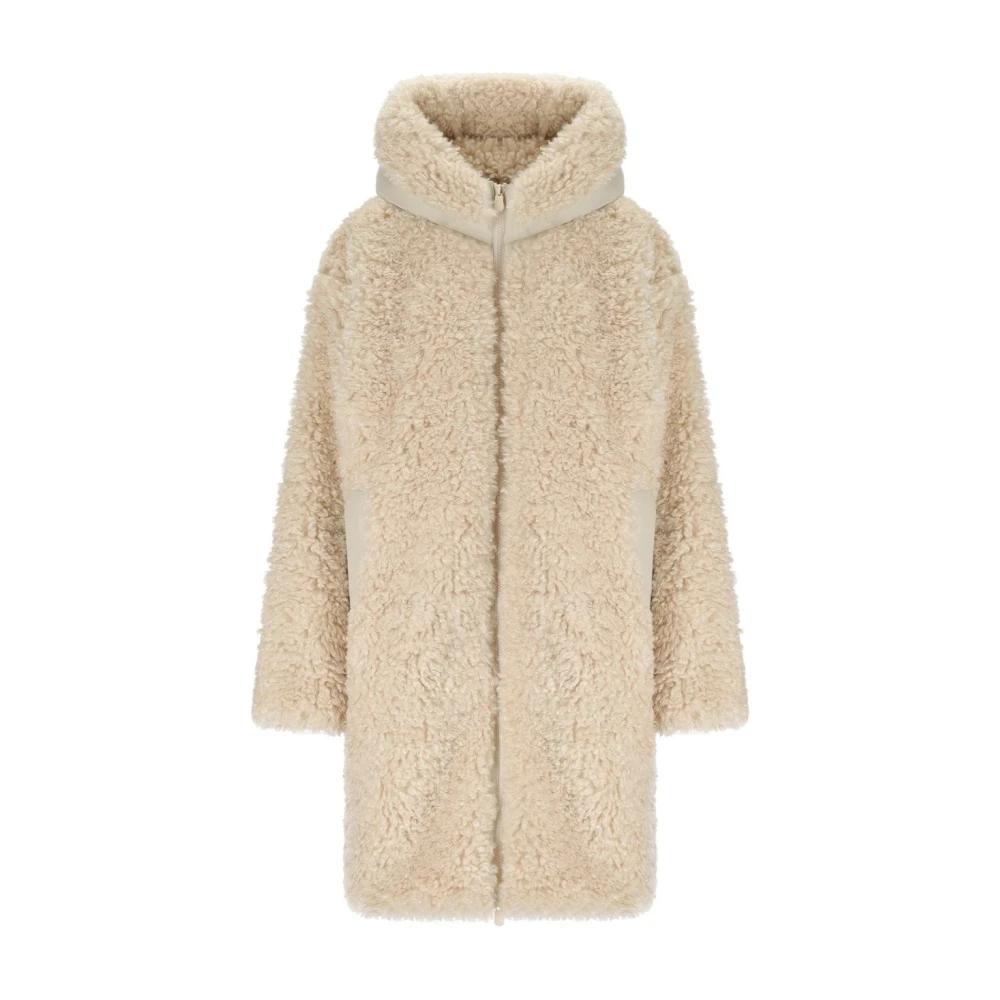 Save The Duck Beige Gevoerde Hoodie Jas Angelica Beige Dames