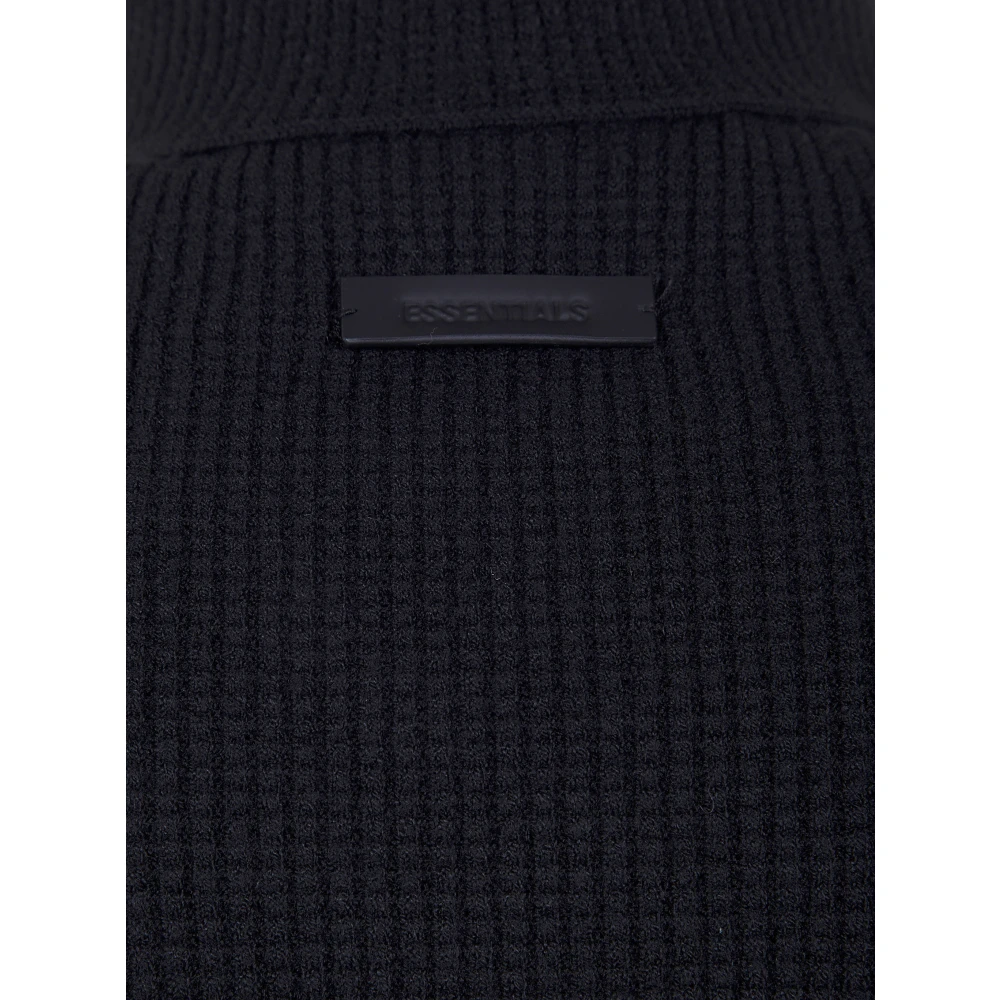 Fear Of God Zwarte Wafel Turtleneck Trui Black Heren