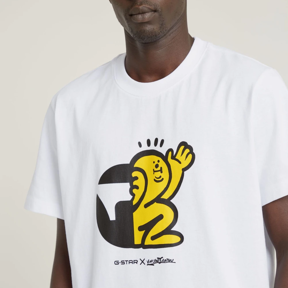G-Star Biologisch Katoenen Grafisch T-shirt White Heren