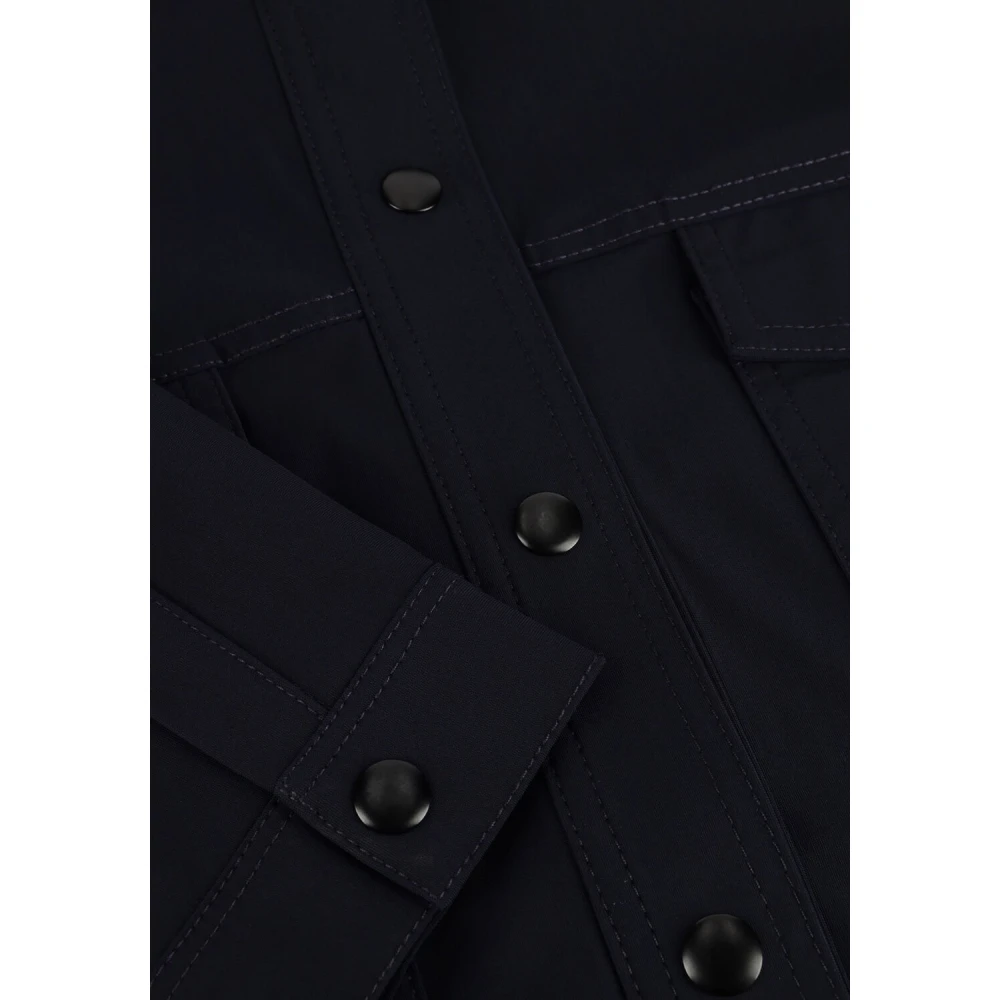 Penn&Ink N.Y Navy Blauwe Stijlvolle Blouse Blue Dames
