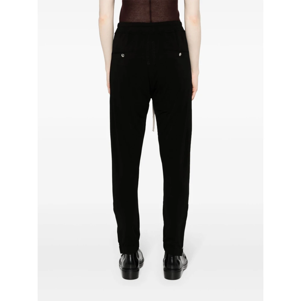 Rick Owens Black Drop Crotch Track Pants Black Dames