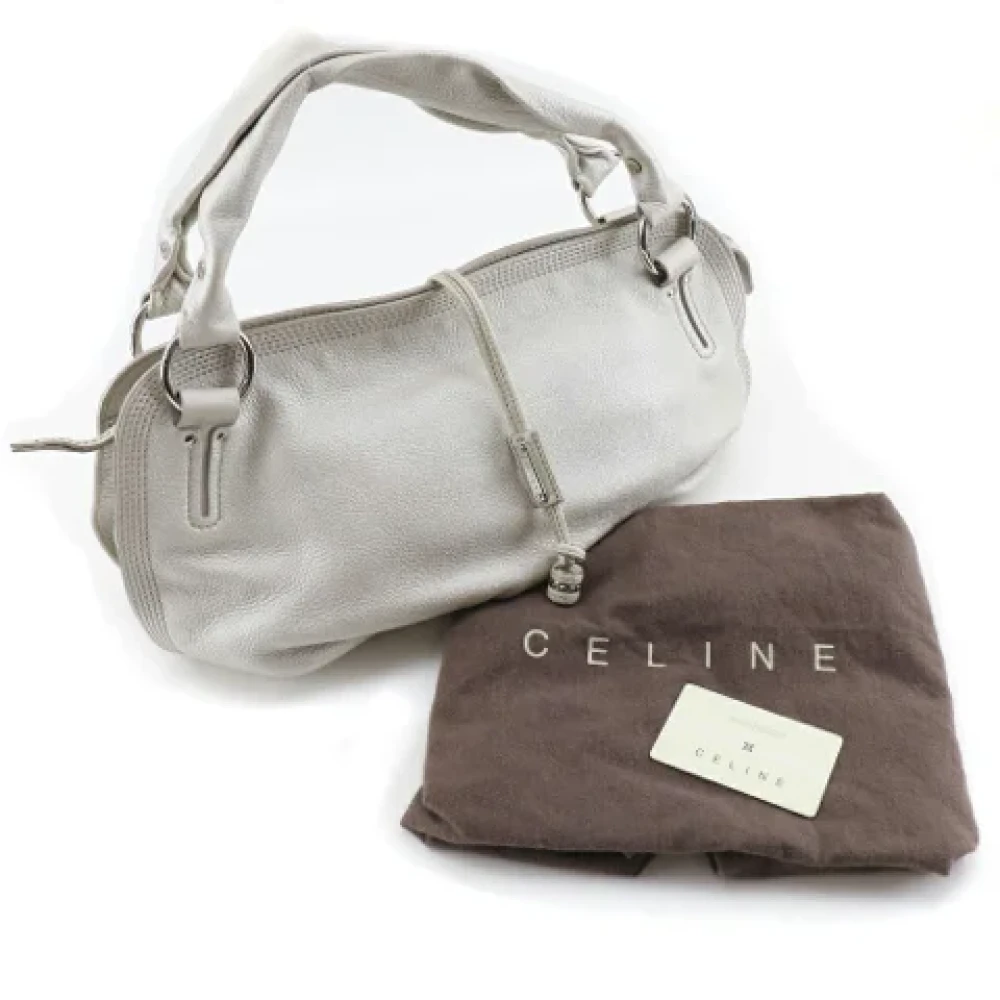 Celine Vintage Pre-owned Leather shoulder-bags White Dames