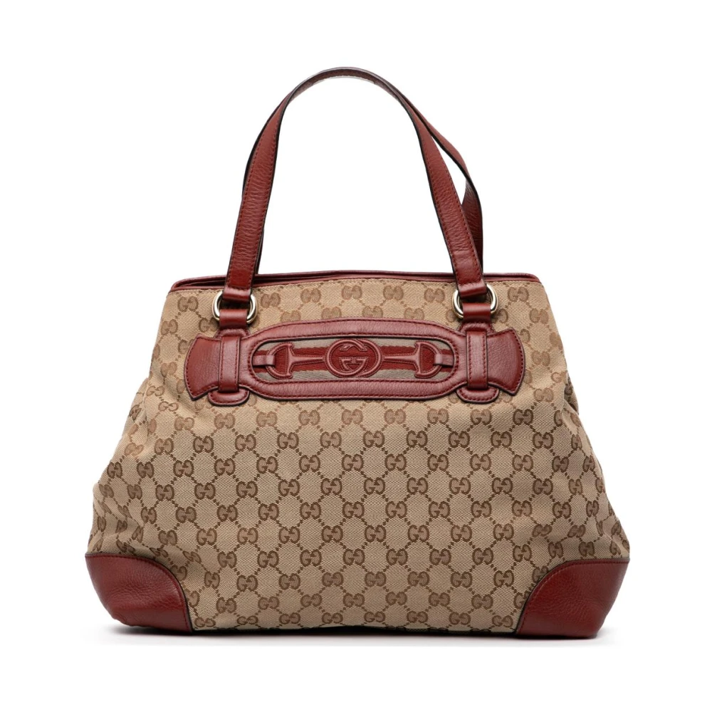 Gucci Vintage Women's Brown Pre-Owned Signature Pattern Tote Bag