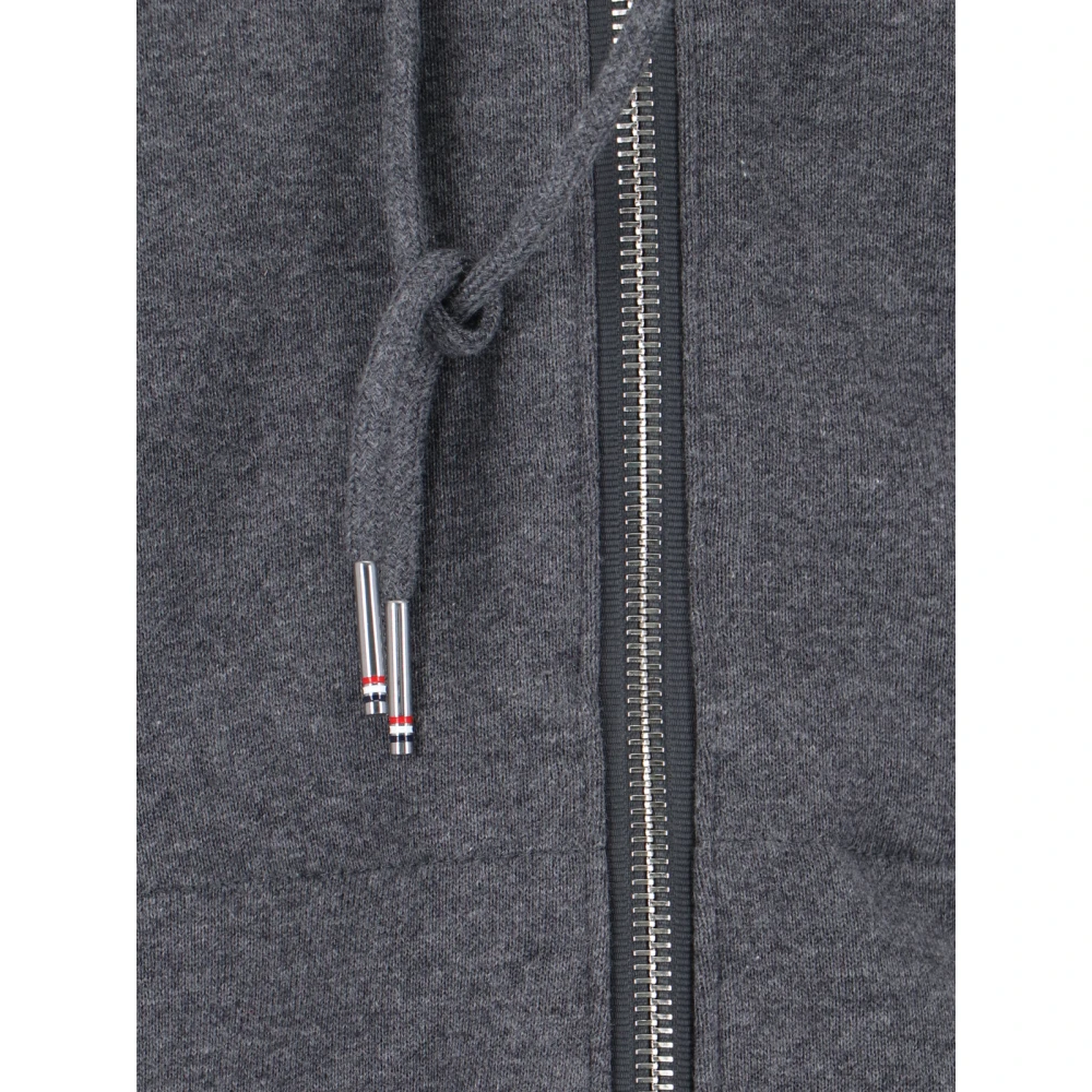 Thom Browne Grijze Oversize Zip Sweater Gray Heren