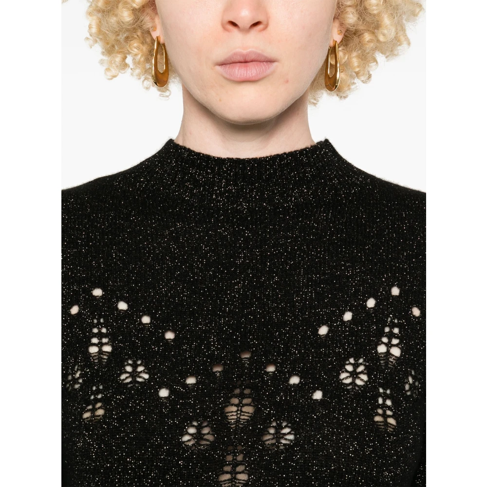 Twinset Zwart en Goud Lurex Gebreid Black Dames