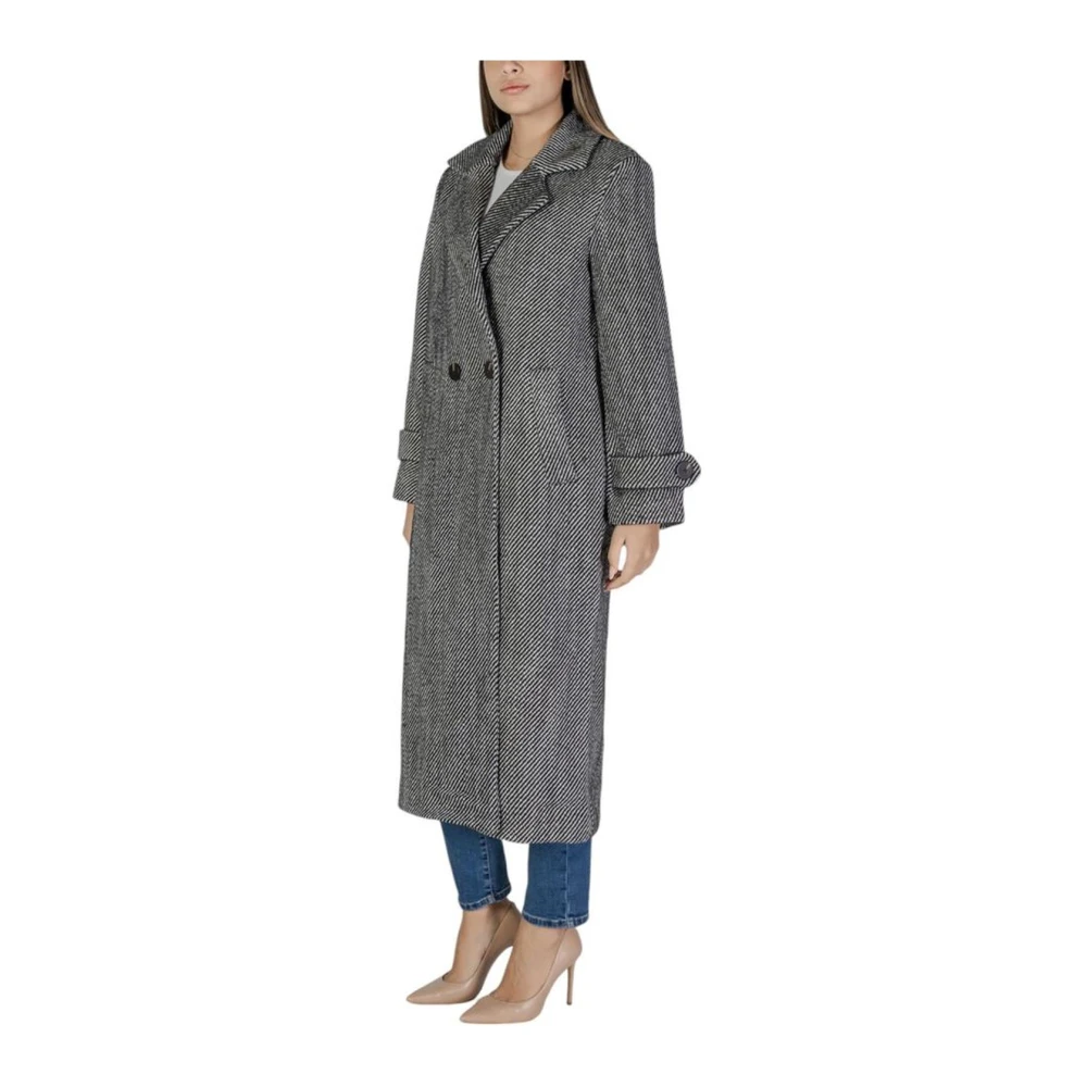 Vila Zwarte wollen blend jassen & jassen Black Dames