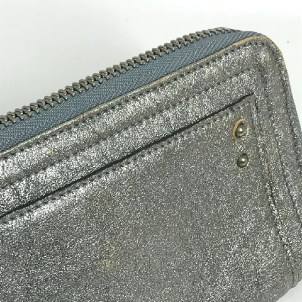 Chloé Pre-owned Leather wallets Gray Heren