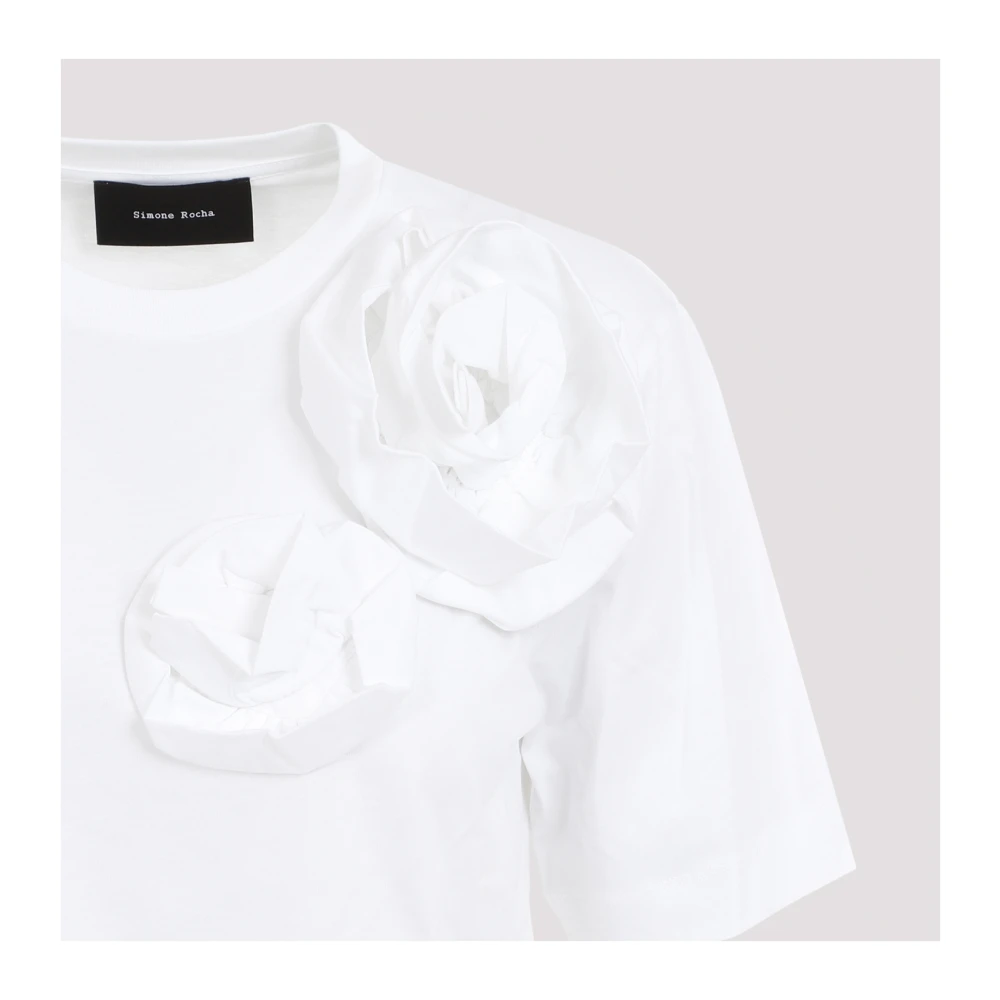 Simone Rocha Witte Roos T-Shirt Dameskleding White Dames