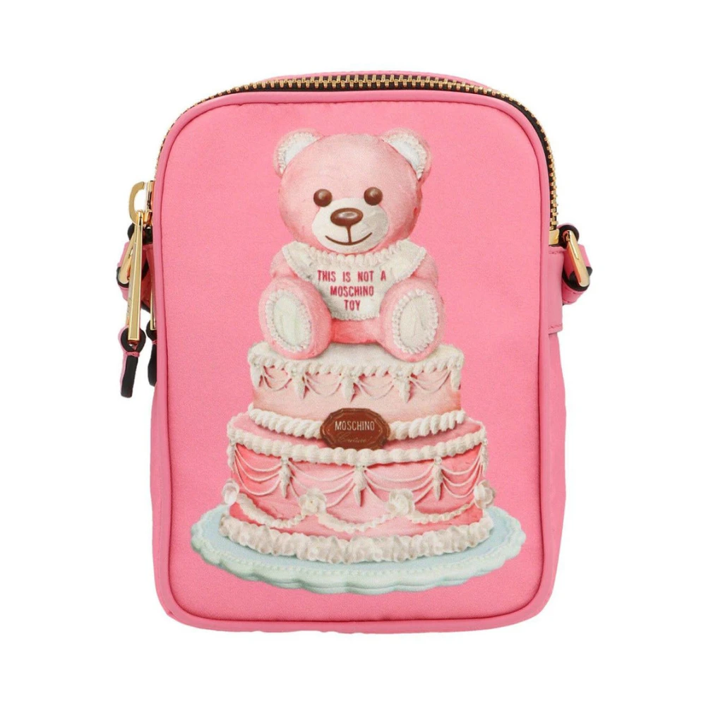Moschino Couture Teddy Bear Crossbody Tas Pink Dames