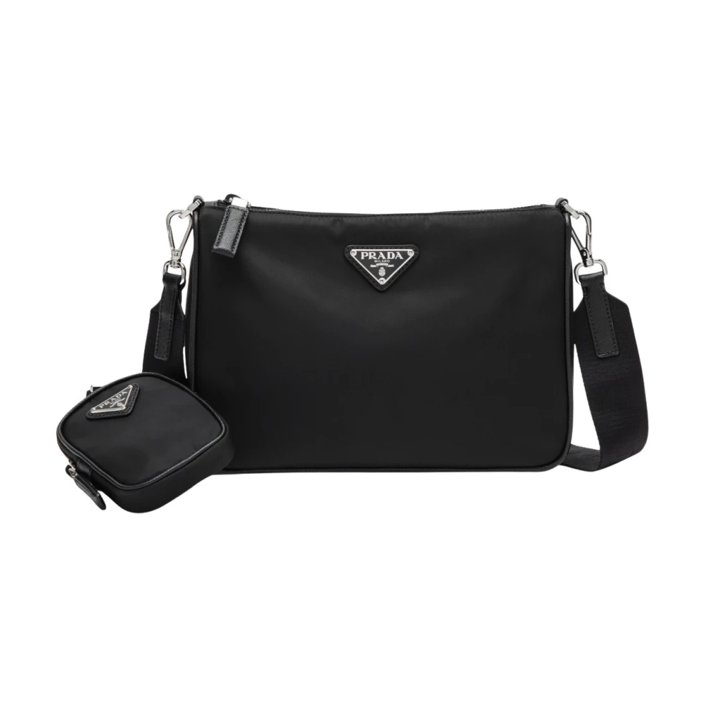 Prada , Cross Body Bags, Male, Black, One Size, Borsa A Tracolla