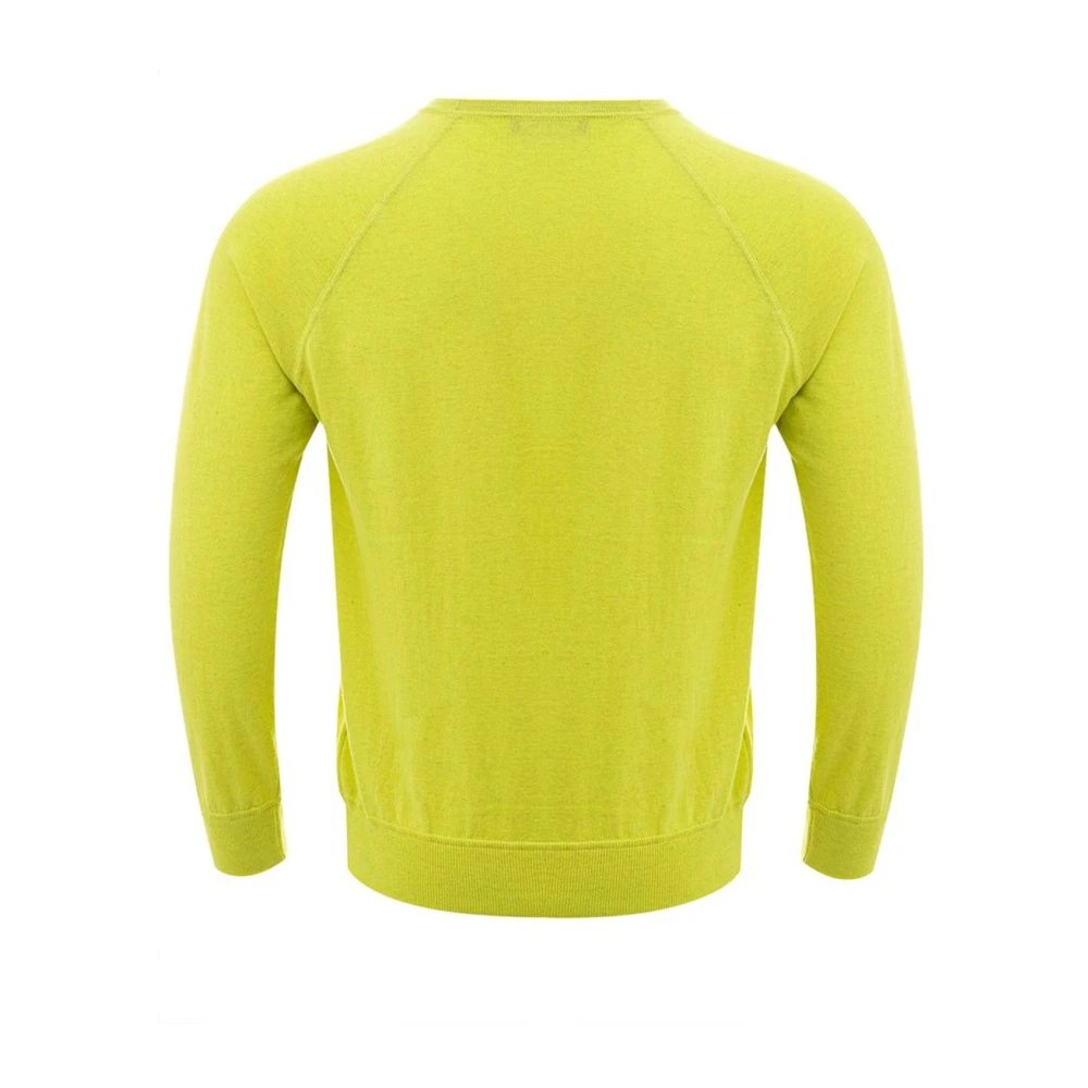 Gran Sasso Luxe Italiaanse Katoenen Trui Geel Yellow Heren