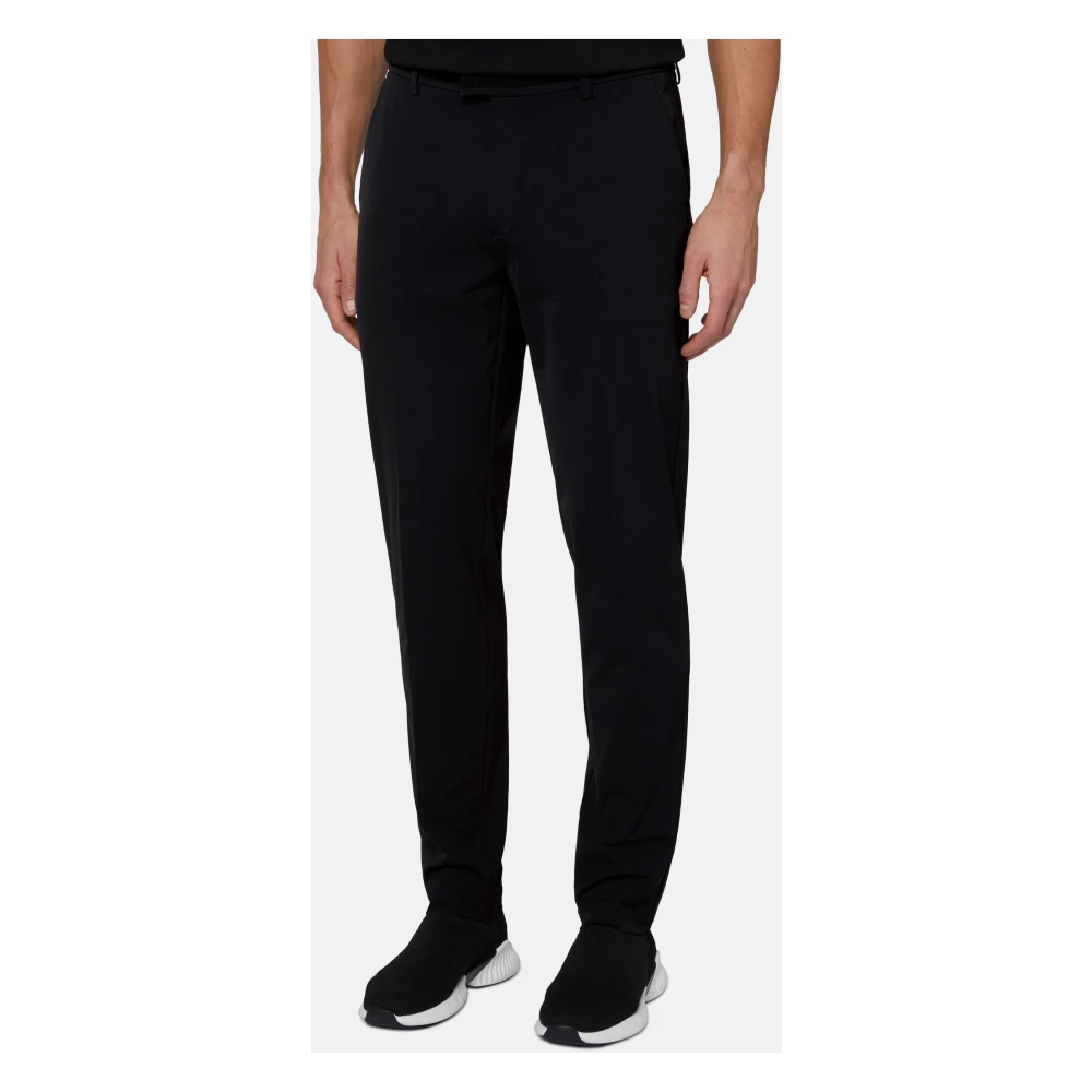 Boggi Milano B Tech B-Tech Stretch Nylon Broek Black Heren