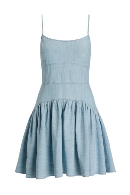 robe-bleue-a-bretelles-spaghetti-et-jupe-evasee