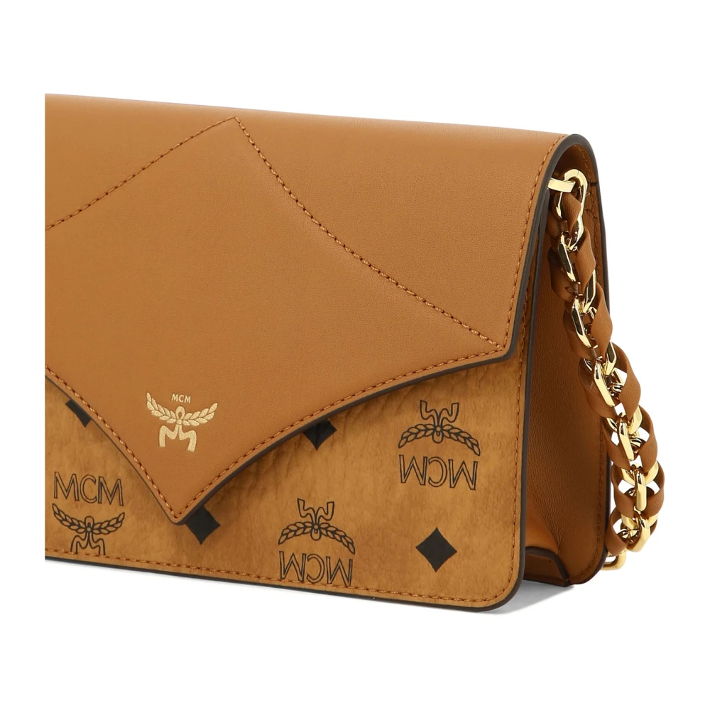 MCM Diamant Canvas Schoudertas Brown Dames