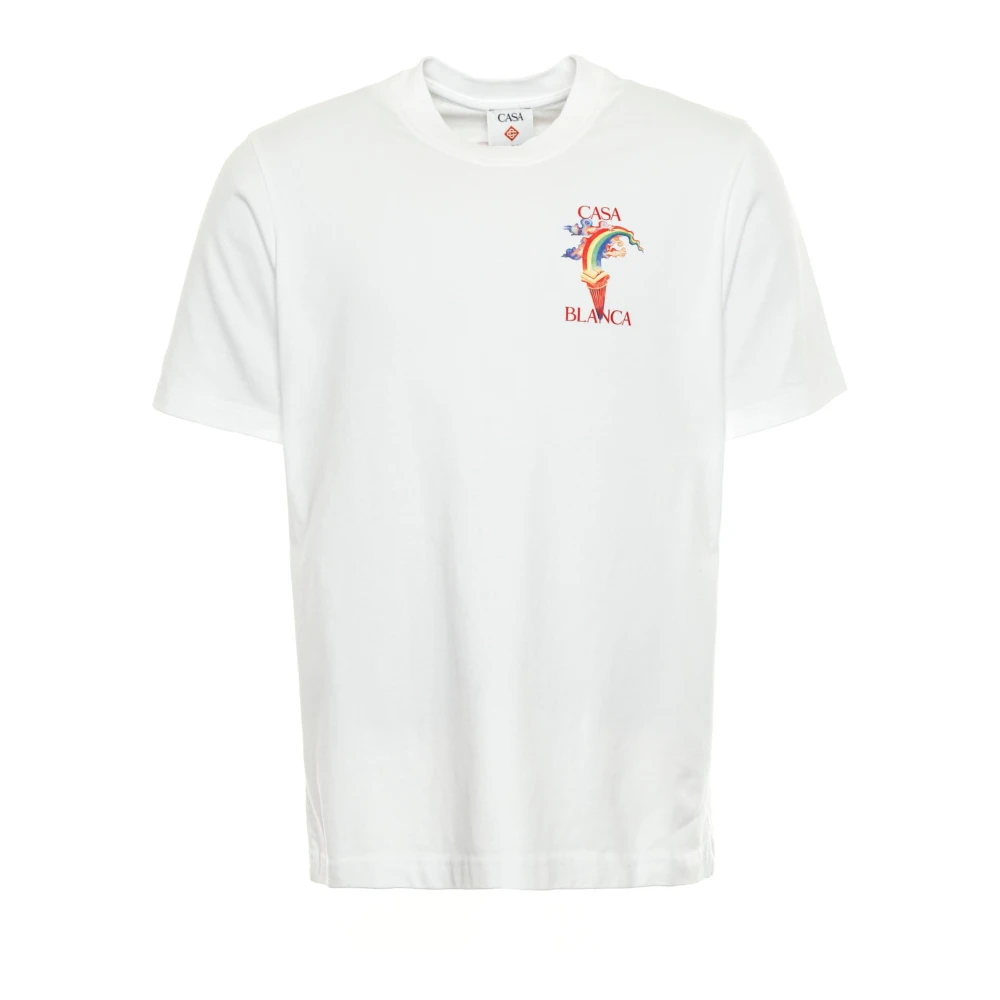 Casablanca Diamantkolom T-shirt White Heren