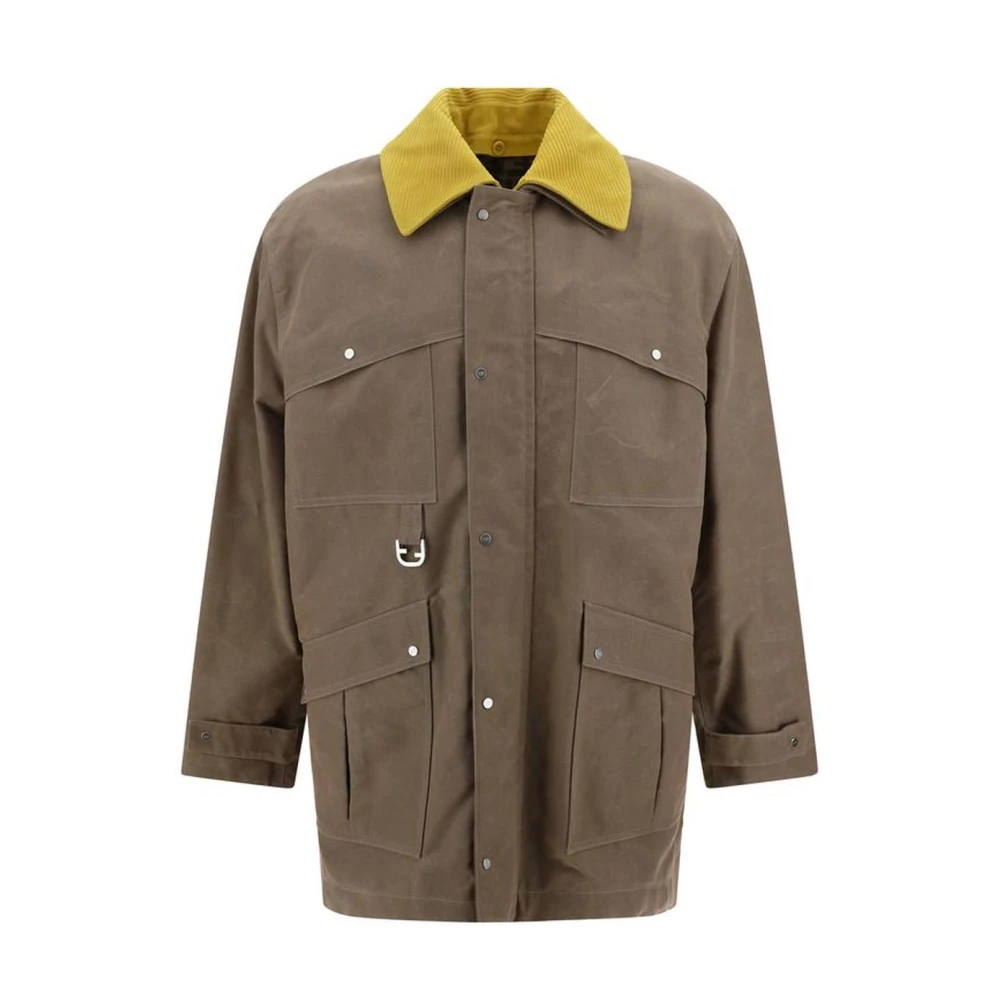 Fendi Jas met dubbele sluiting en afneembare kraag Beige Heren