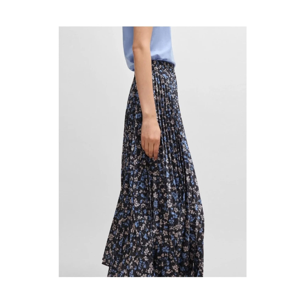 Hugo Boss Elegante Zwarte Rok voor Vrouwen Blue Dames