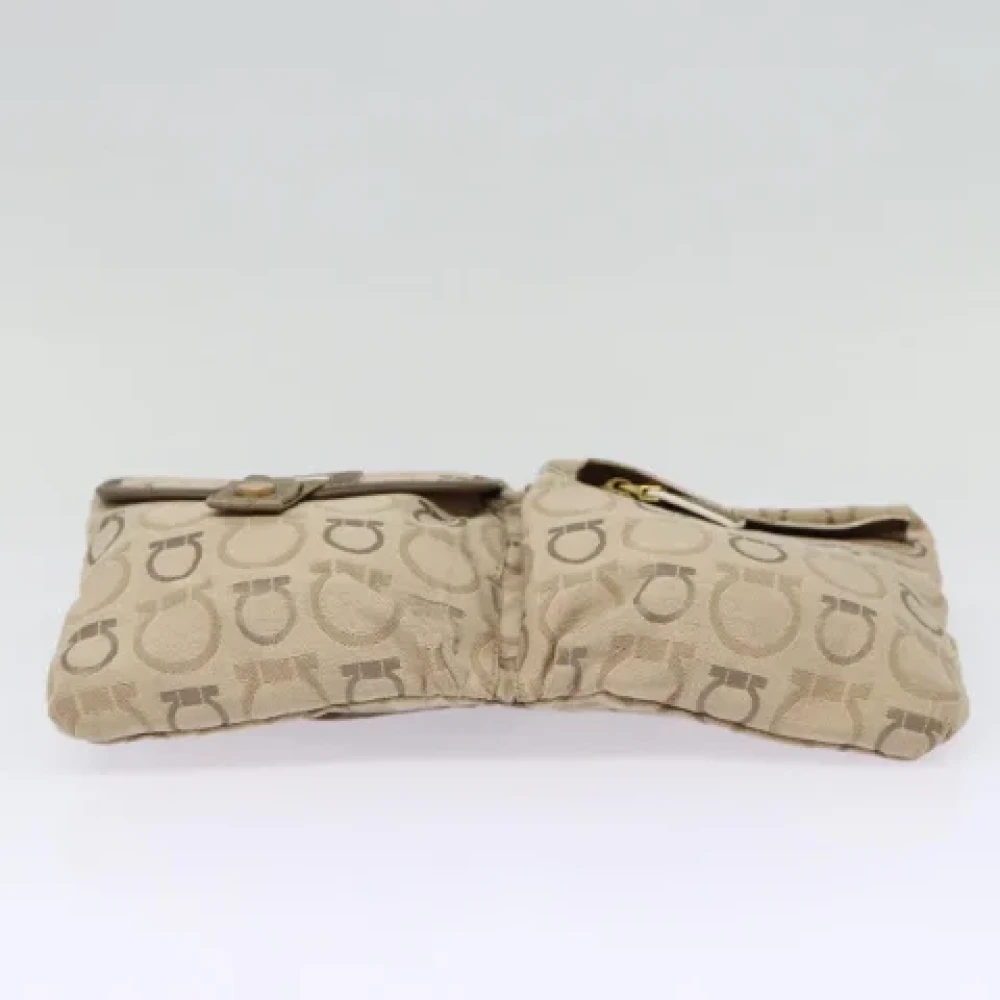 Salvatore Ferragamo Pre-owned Canvas crossbody-bags Beige Dames