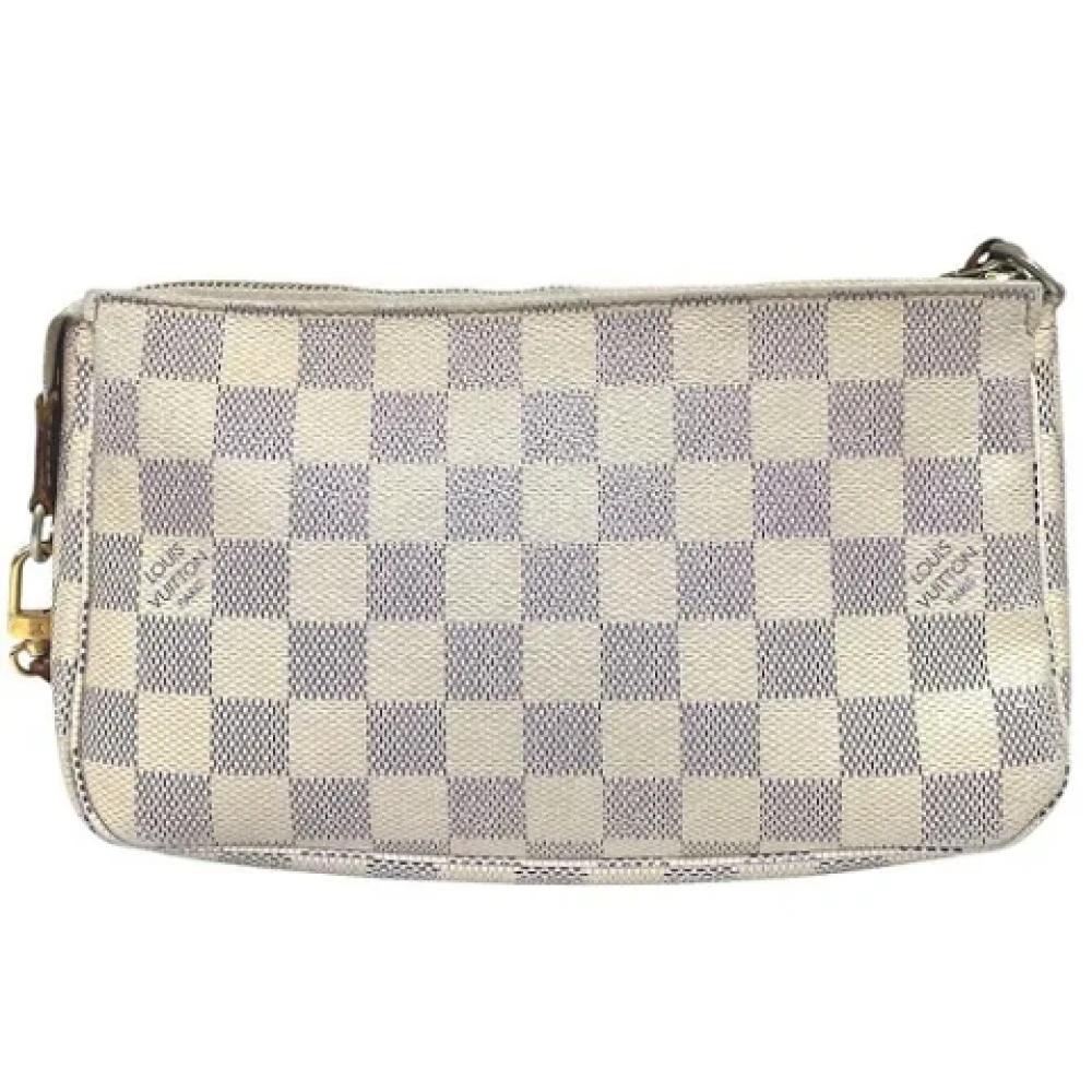 Louis Vuitton Vintage Pre-owned Canvas clutches White Dames