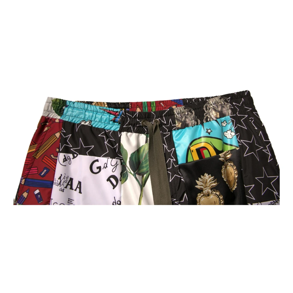 Dolce & Gabbana Multicolor Patchwork Cargo Bermuda Shorts Multicolor Heren