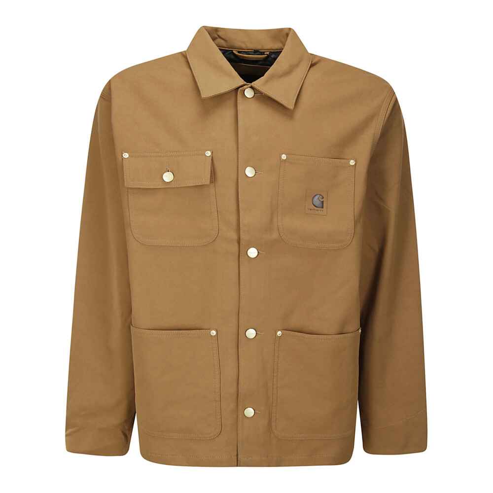 Suede Jacket with Gold Buttons Carhartt Wip Light Jackets Miinto