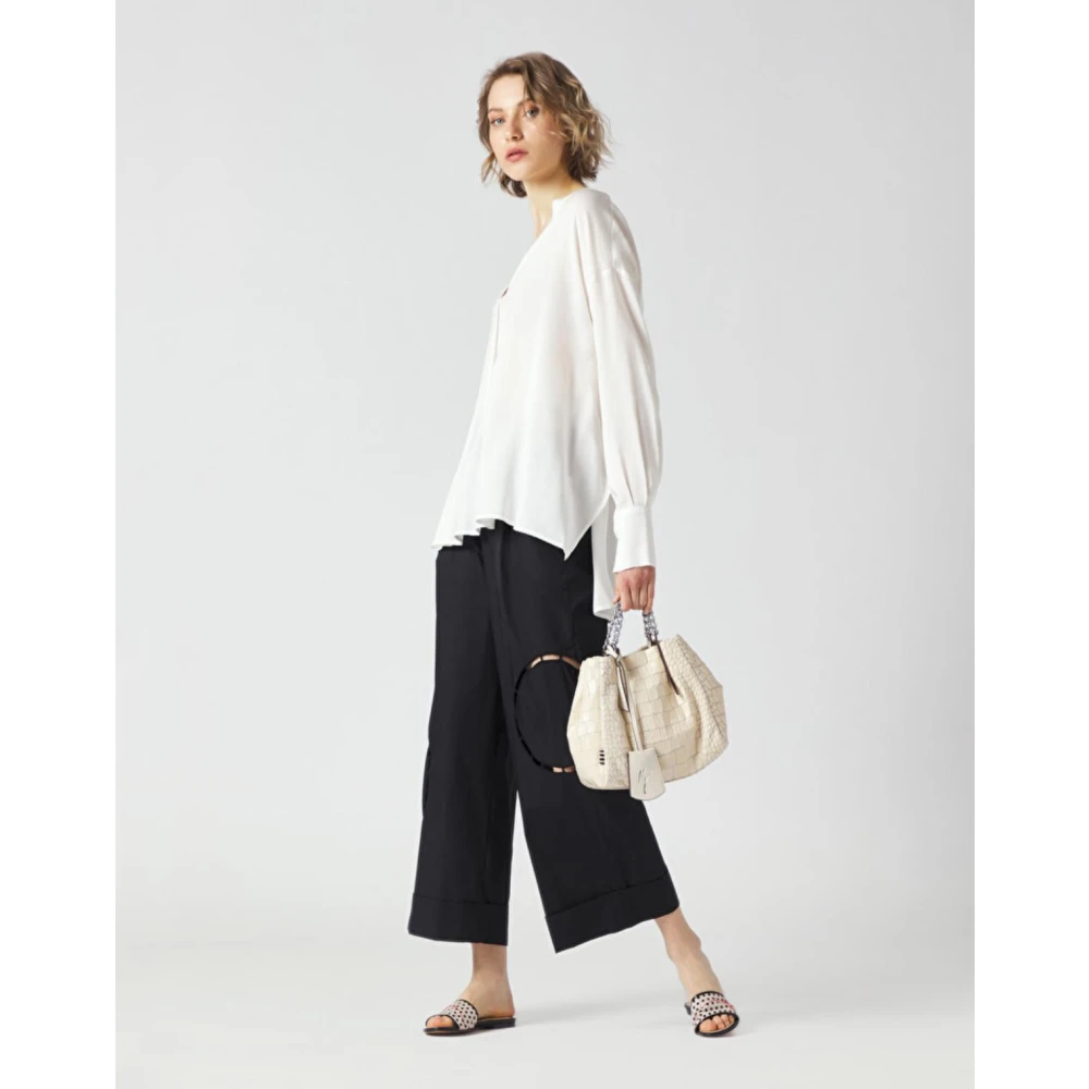 Manila Grace Cropped Broek Black Dames