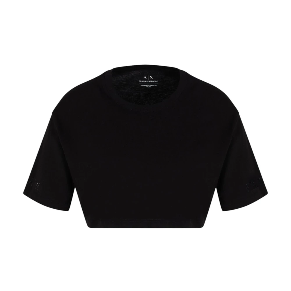 Armani Exchange Kvinno Svart Toppar Dam, L, T-Shirt