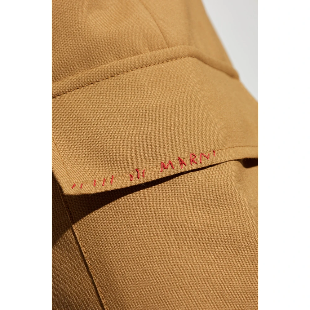 Marni Wollen broek Brown Heren