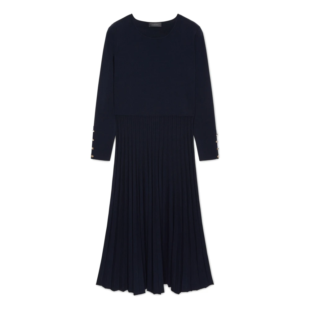 Elena Mirò Geplooide jersey jurk Blue Dames