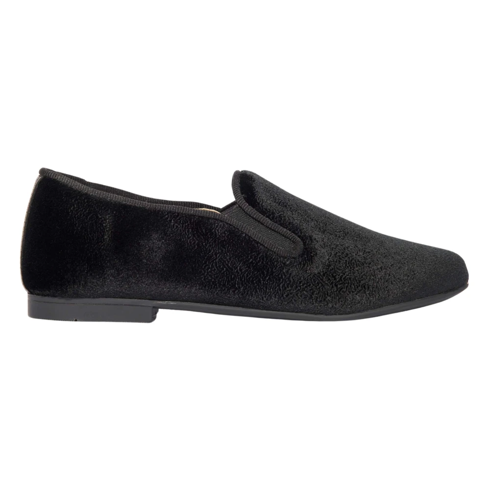 Andanines Boys Black Velvet Slip-On Loafer - Kids Shoes - 32 Eu - Kids