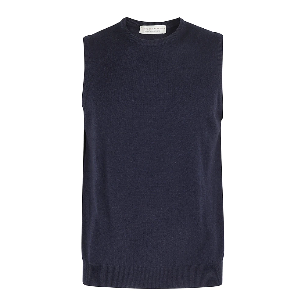 Filippo De Laurentiis Kasjmier Wol Vest Blue Heren