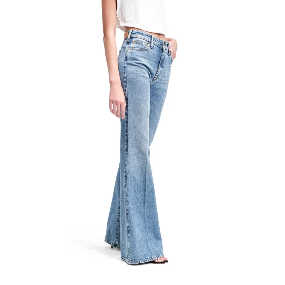 Cycle Vintage High Rise Flared Jeans Blue Dames