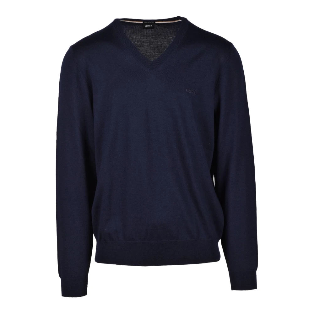 Hugo Boss Wollen Trui Blue Heren
