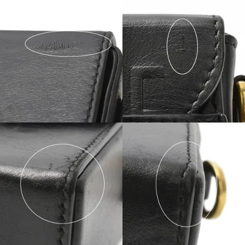 Dior Vintage Pre-owned Leather dior-bags Black Dames