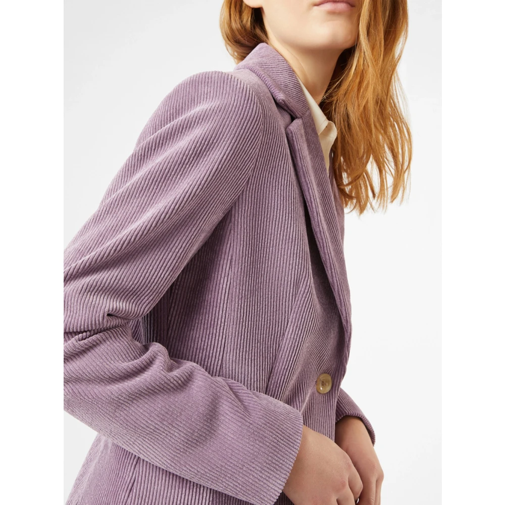 Pennyblack Paarse Fluwelen Slim Fit Blazer Ella Purple Dames