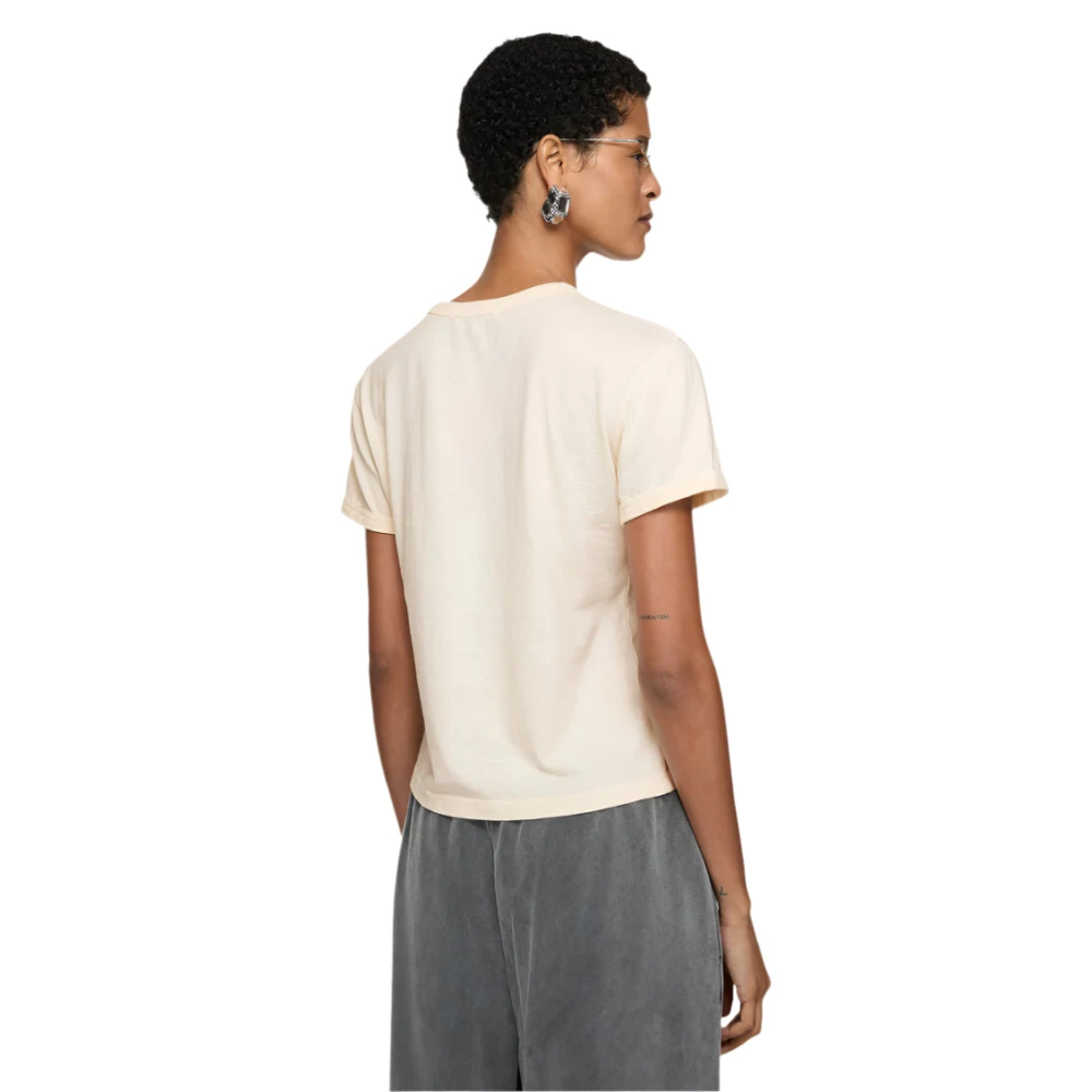 Acne Studios Kus Logo Grafische T-shirt Gray Dames