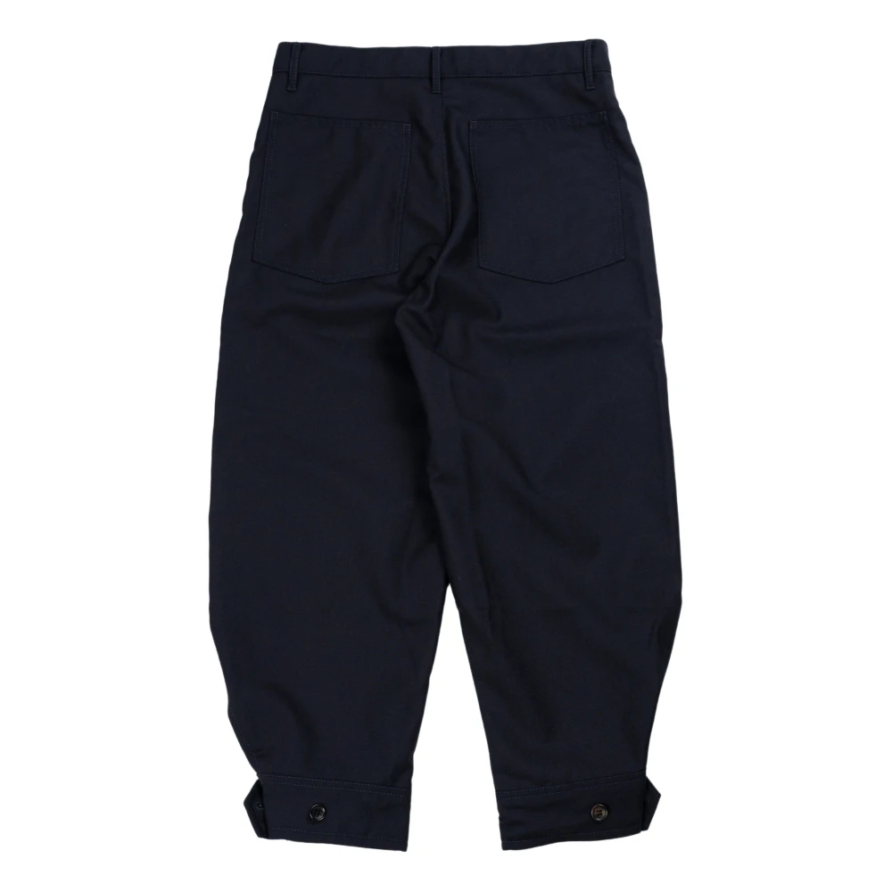 Comme des Garçons Wollen marineblauwe broek Fn-P002-W24Ny Blue Heren